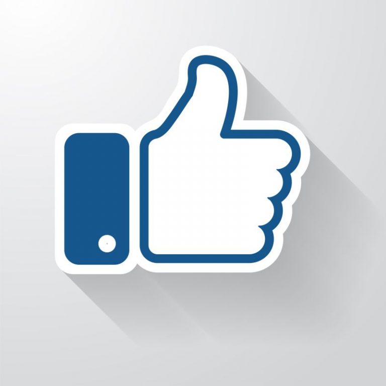 Button icons like on social media sites in a long shadow that looks simple.